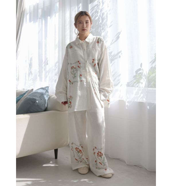 Ungrid「エンブロイダリーエスニックシャツ」|シャツ・ブラウス|