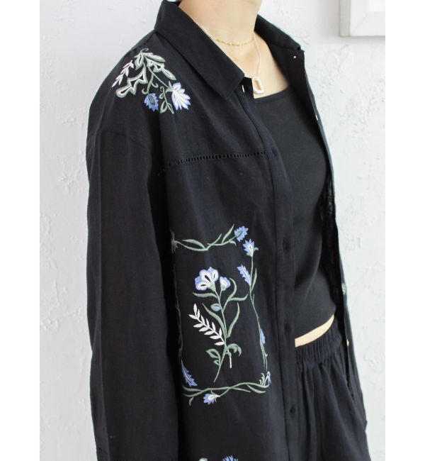 Ungrid「エンブロイダリーエスニックシャツ」|シャツ・ブラウス|