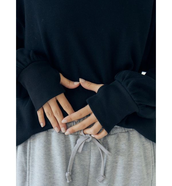 Ungrid「【WEB限定】スリーブボリュームワッフルロングスリーブTee」|Tシャツ・カットソー|