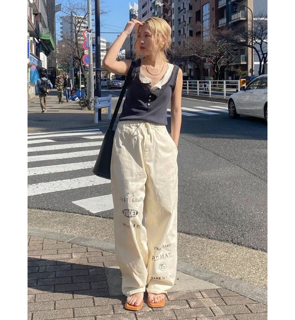 Ungrid「PAYDAY別注 ステンシルデザインラフパンツ」|その他|