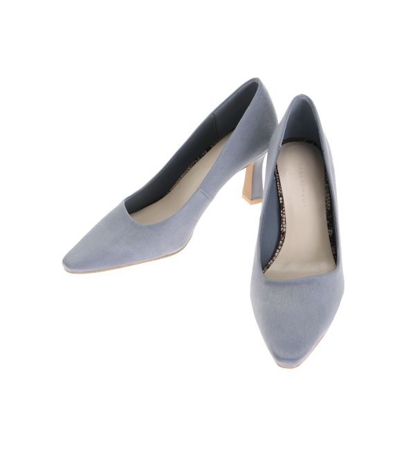 LAGUNAMOON「LADYヴィンテージサテンラインパンプス」|パンプス|ブルー