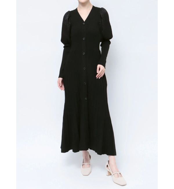 LAGUNAMOON「プリーツニットコンビワンピース」|ワンピース|