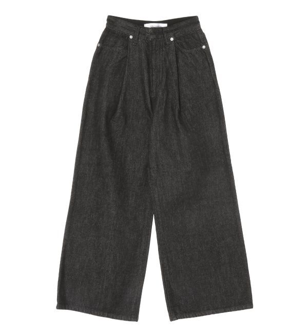 LAGUNAMOON「タックデニムワイドパンツ」|デニム|