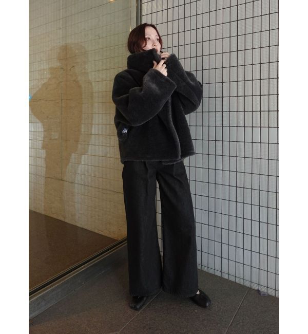 LAGUNAMOON「タックデニムワイドパンツ」|デニム|