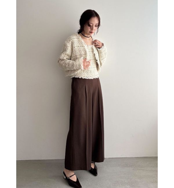 LAGUNAMOON「テープヤーンツイードキャミソール」|キャミソール|