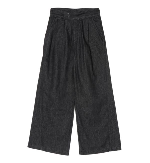 LAGUNAMOON「ベルテッドルーズワイドデニムパンツ」|デニム|