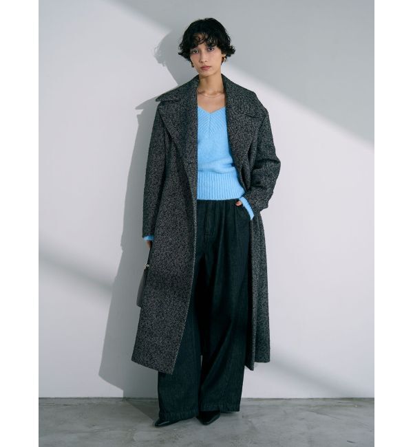 LAGUNAMOON「ベルテッドルーズワイドデニムパンツ」|デニム|