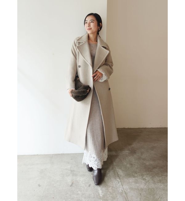 LAGUNAMOON「レースドッキングリブニットワンピース」|ワンピース|