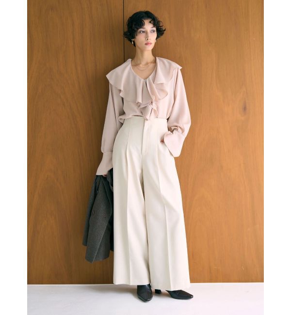 LAGUNAMOON「ウォッシャブルタックワイドパンツ」|その他|