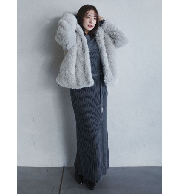 LAGUNAMOON「フェイクファーフーディコート」|その他|