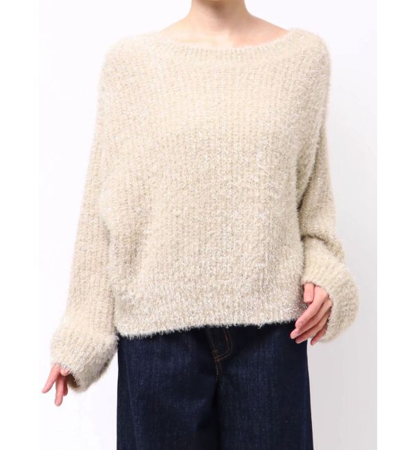 LAGUNAMOON「バックデザインファーラメニットプルオーバー」|ニット・セーター|