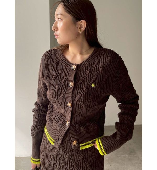 LAGUNAMOON「【POLO BCSコラボ】コットンケーブルニットカーディガンスカートセットアップ」|ワンピース|