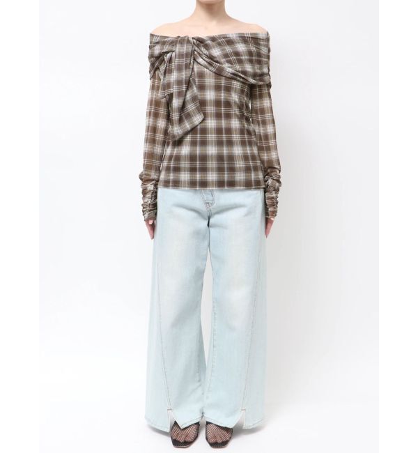 LAGUNAMOON「オフショルチュールタイブラウス」|Tシャツ・カットソー|