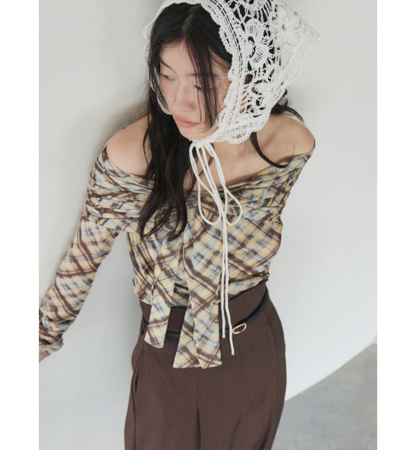 LAGUNAMOON「オフショルチュールタイブラウス」|Tシャツ・カットソー|