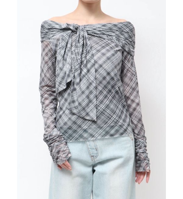LAGUNAMOON「オフショルチュールタイブラウス」|Tシャツ・カットソー|