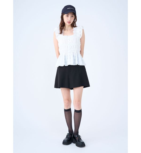 LAGUNAMOON「シアーチェックシャーリングブラウス」|シャツ・ブラウス|