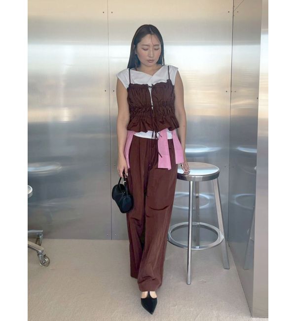 LAGUNAMOON「【接触冷感】オフショルドレープカットトップス」|Tシャツ・カットソー|