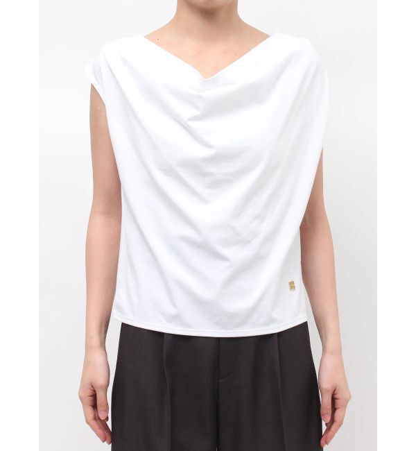 LAGUNAMOON「【接触冷感】オフショルドレープカットトップス」|Tシャツ・カットソー|