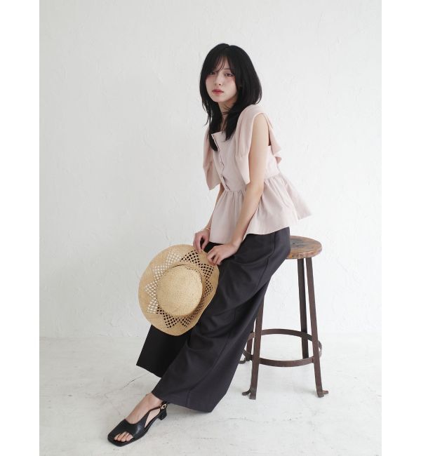 LAGUNAMOON「サイドベルトワイドパンツ」|その他|