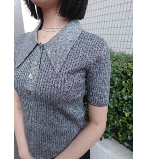 LAGUNAMOON「カラーネックラインニットプルオーバー」|ニット・セーター|