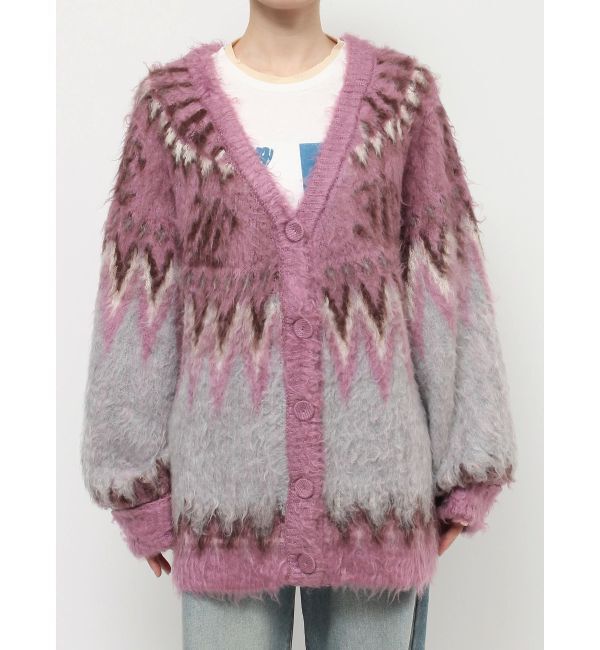 jouetie「パターンモヘアライクルーズカーデ」|カーディガン|