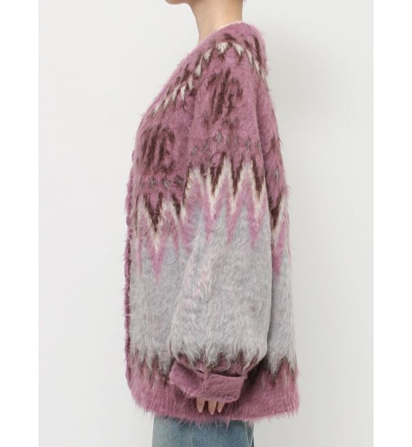 jouetie「パターンモヘアライクルーズカーデ」|カーディガン|