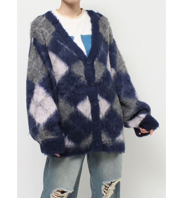 jouetie「パターンモヘアライクルーズカーデ」|カーディガン|