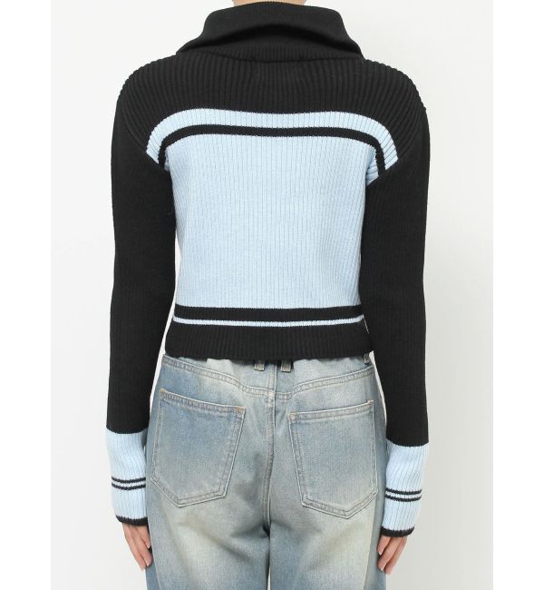 jouetie「ラインハイネックジップカーデ」|カーディガン|