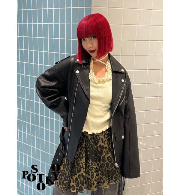 jouetie「【PosTokyo】Real leather riders」|ブルゾン・スタジャン|