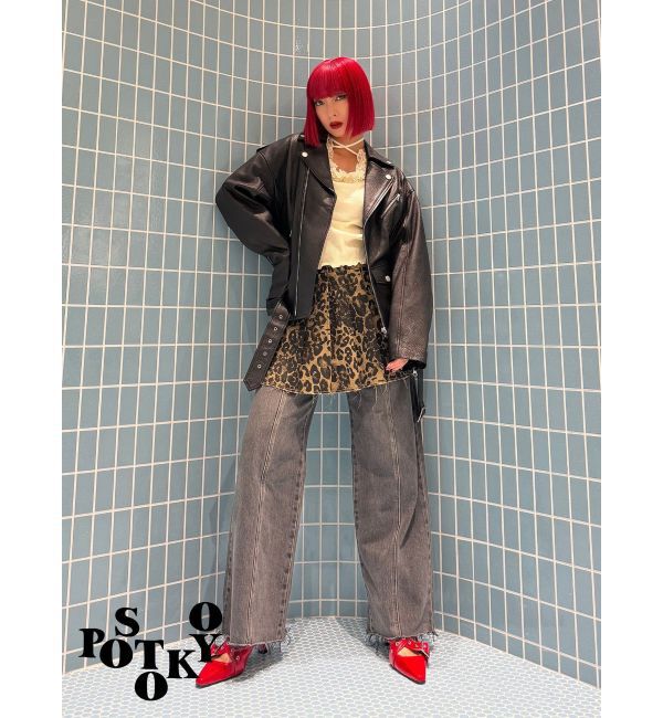 jouetie「【PosTokyo】Real leather riders」|ブルゾン・スタジャン|