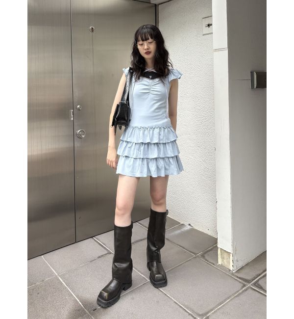 jouetie「フレンチスリーブフリルワンピース」|ワンピース|