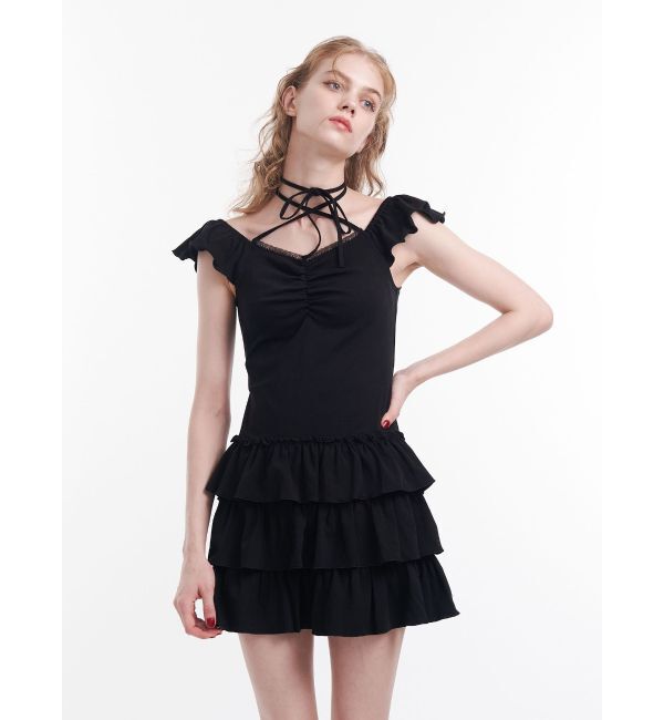 jouetie「フレンチスリーブフリルワンピース」|ワンピース|