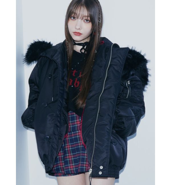 jouetie「ルーズN2Bブルゾン」|ブルゾン・スタジャン|ブラック