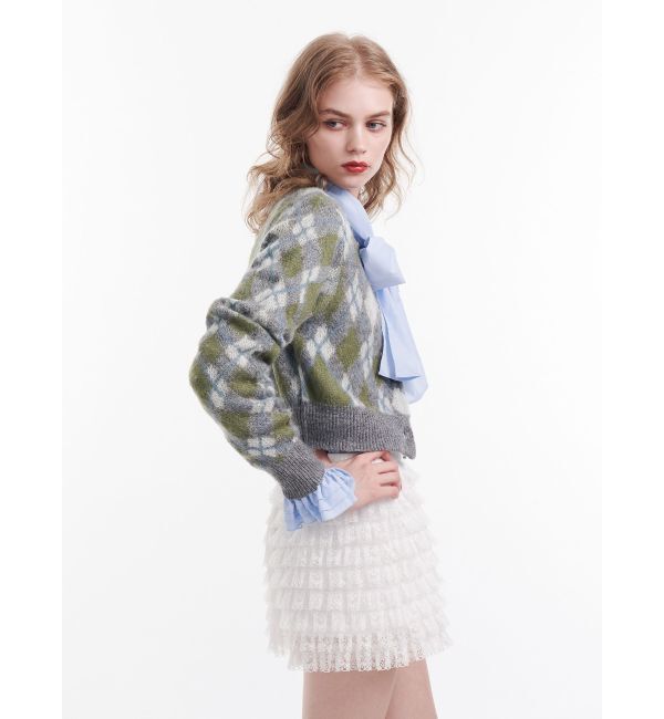 jouetie「2WAYパターンショートカーデ」|カーディガン|