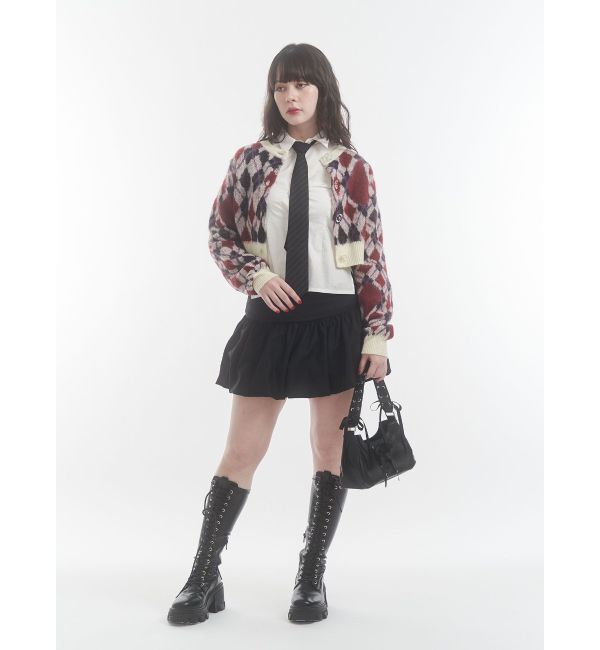 jouetie「2WAYパターンショートカーデ」|カーディガン|