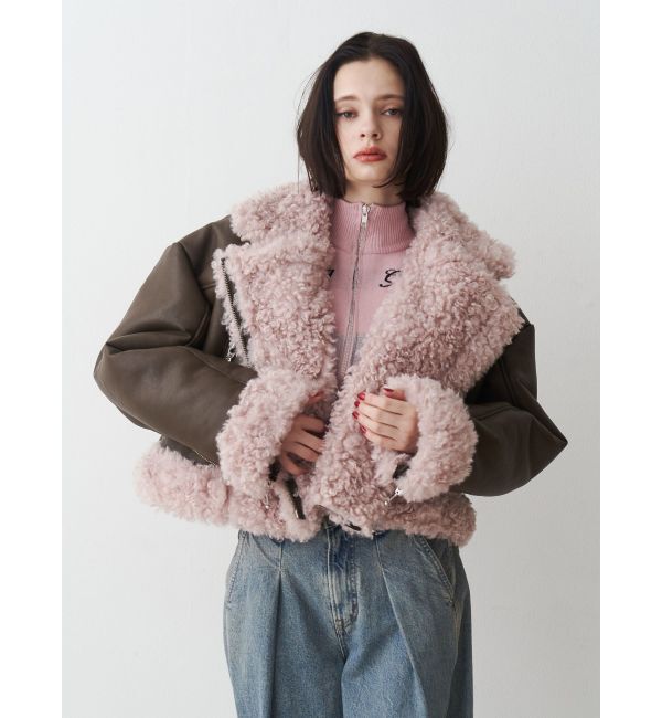 jouetie「フェイクムートンショートジャケット」|その他|