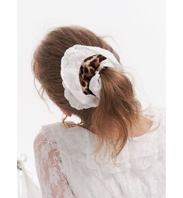 jouetie「ビッグレオパードシュシュ」|ヘアゴム・シュシュ|ブラウン