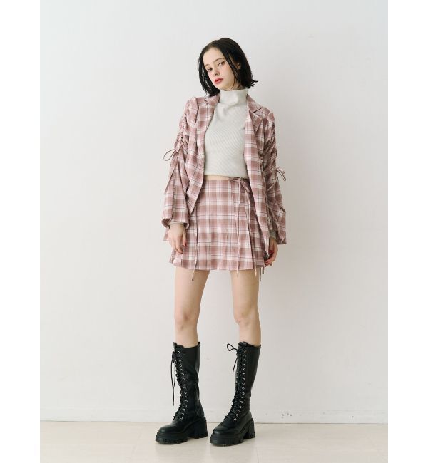 jouetie「ギャザーリボンジャケットミニワンピース【セットアップ対応】」|ワンピース|