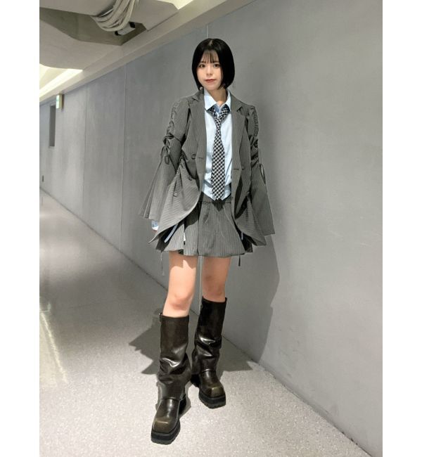 jouetie「ギャザーリボンジャケットミニワンピース【セットアップ対応】」|ワンピース|