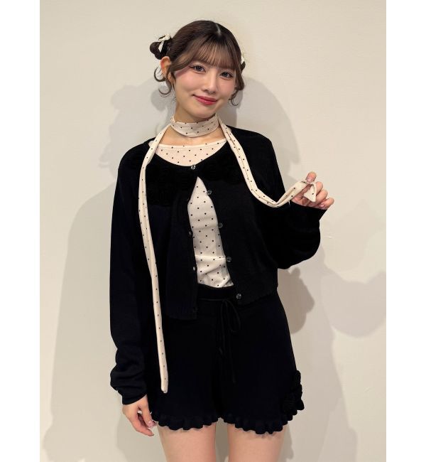 jouetie「ローズモチーフニットショーパン【セットアップ対応】」|その他|