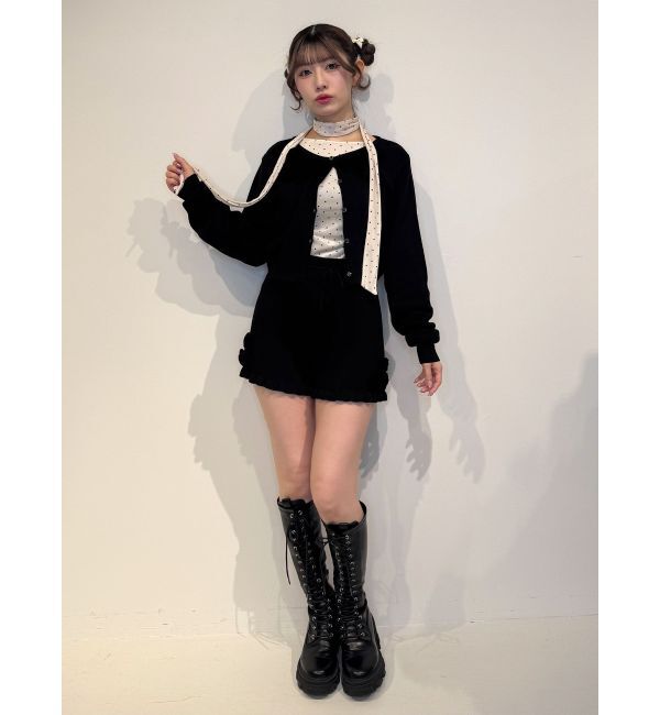 jouetie「ローズモチーフニットショーパン【セットアップ対応】」|その他|