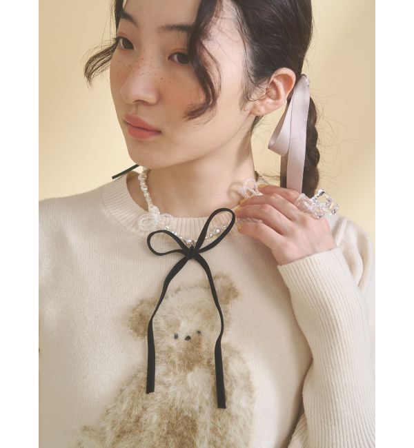 merry jenny「ribbon pearl choker」|ネックレス|