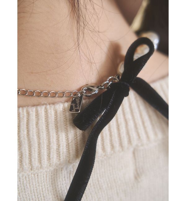 merry jenny「ribbon pearl choker」|ネックレス|