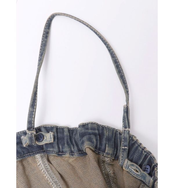 GYDA「GD MOLD SIDE OPENスカートライクデニムワンピース」|ワンピース|