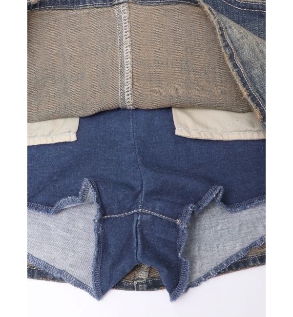 GYDA「GD MOLD SIDE OPENスカートライクデニムワンピース」|ワンピース|