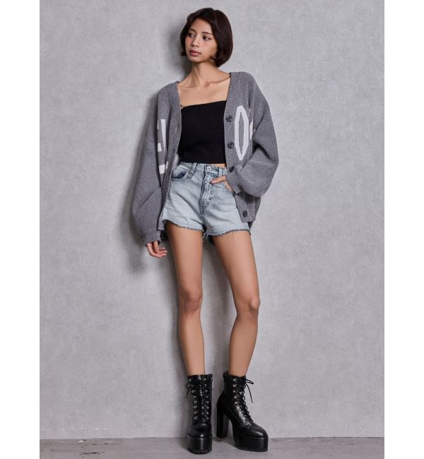 GYDA「shiny lace upタンクソールショートブーツ」|ショートブーツ|