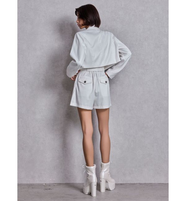 GYDA「shiny lace upタンクソールショートブーツ」|ショートブーツ|