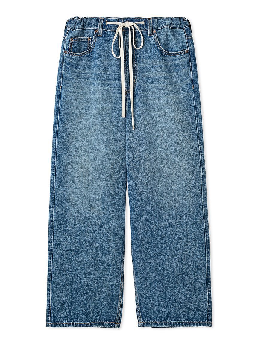 Mila Owen「ウエストドロストワイドデニムパンツ」|デニム|