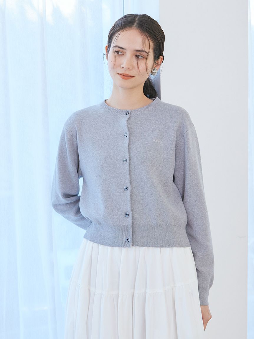 Mila Owen「【ウォッシャブル】【UVカット】クロップドフォルムカーディガン」|カーディガン|GRY