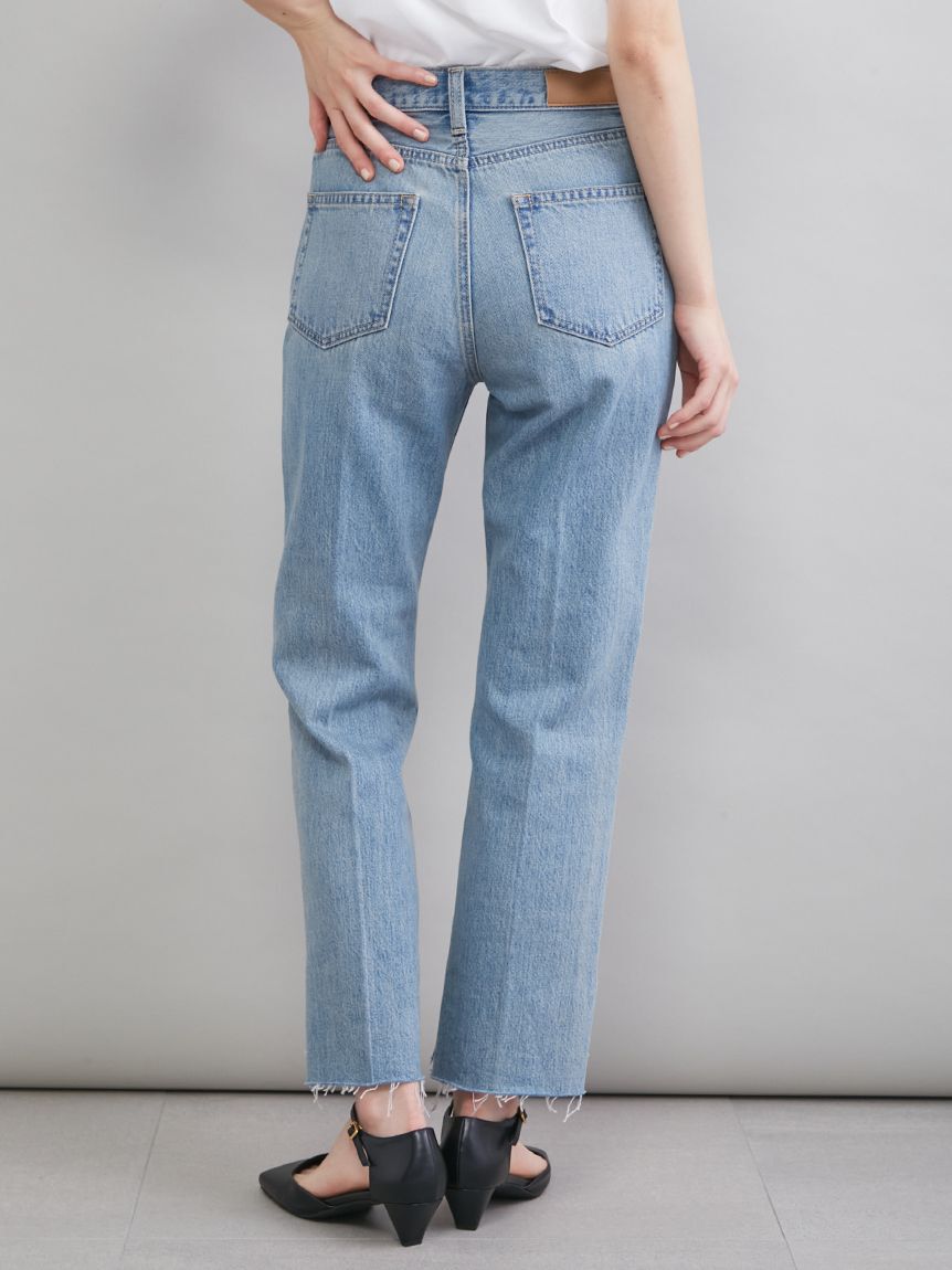 Mila Owen「【MILA PANTS】裾段差テーパードデニムパンツ」|デニム|